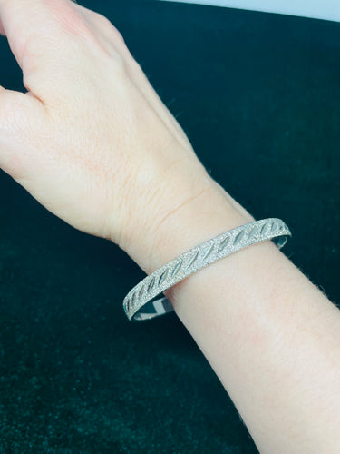 Monet Silver Glitter Bangle